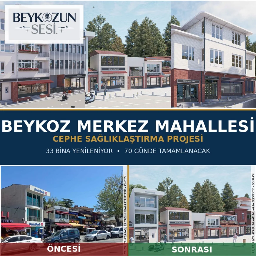 Beykoz Merkez Mahallesi'nde Tarihi Dönüşüm: 33 Bina Cephe Sağlıklaştırmasıyla Boğaz'ın Siluetine Kavuşuyor