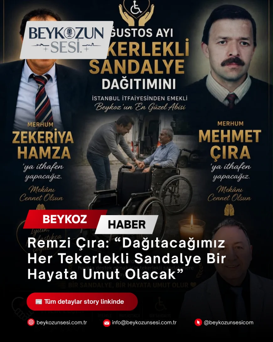 İyilik Elçisi Remzi Çıra: “Her Tekerlekli Sandalye Bir Hayata Umut, Bir Gönle Dokunuştur”