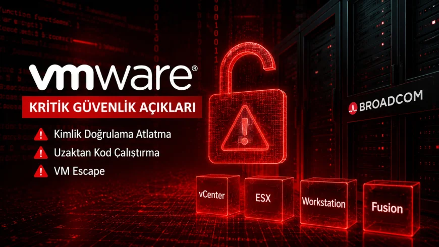 Broadcom, VMware'de Kimlik Doğrulama Atlatma ve Sanal Makineden Ana Sisteme Kaçışa Yol Açan Kritik Açıkları Giderdi