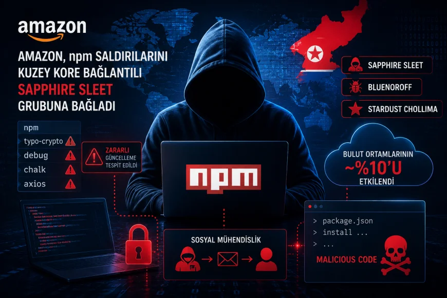 Amazon, npm Tedarik Zinciri Saldırılarını Kuzey Kore Bağlantılı Sapphire Sleet Grubuna Bağladı