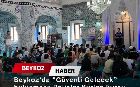 Beykoz’da “Güvenli Gelecek” buluşması: Polisler Kur’an kursu öğrencilerine güvenlik ve trafik kurallarını anlattı