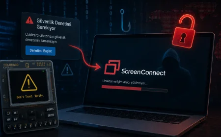 COLDCARD güvenlik denetimi bahanesiyle gönderilen kimlik avı saldırısı ScreenConnect uzaktan erişim aracını yüklüyor