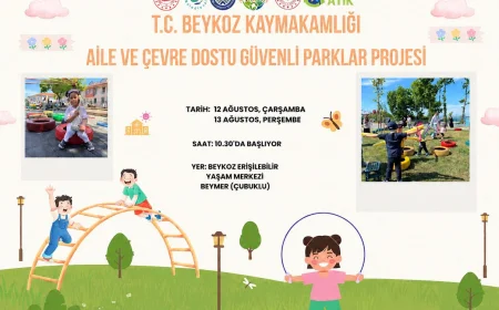 Beykoz’da Aile ve Çevre Dostu Güvenli Parklar Projesi için iki günlük program düzenlenecek