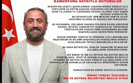 İBB ve Beykoz Belediyesi Meclis Üyesi Mimar Turgay Sucuoğlu: “Şu anda Beykoz’da günlük yaşantımı ve mesleki çalışmalarımı sürdürüyorum”