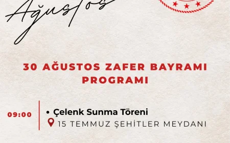 30 Ağustos Zafer Bayramı’nın 104. Yıl Dönümü Törenlerle Kutlanacak