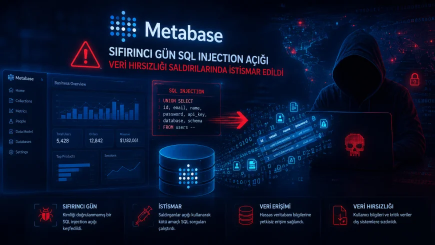 Metabase sıfırıncı gün SQL injection açığı veri hırsızlığı saldırılarında istismar edildi