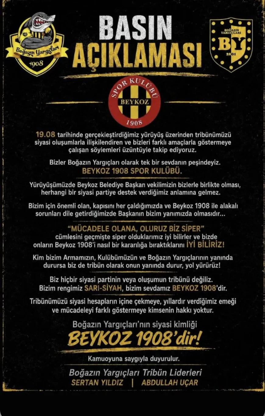 Boğazın Yargıçları’ndan yürüyüş açıklaması: “Biz hiçbir siyasi partinin veya oluşumun tribünü değiliz”