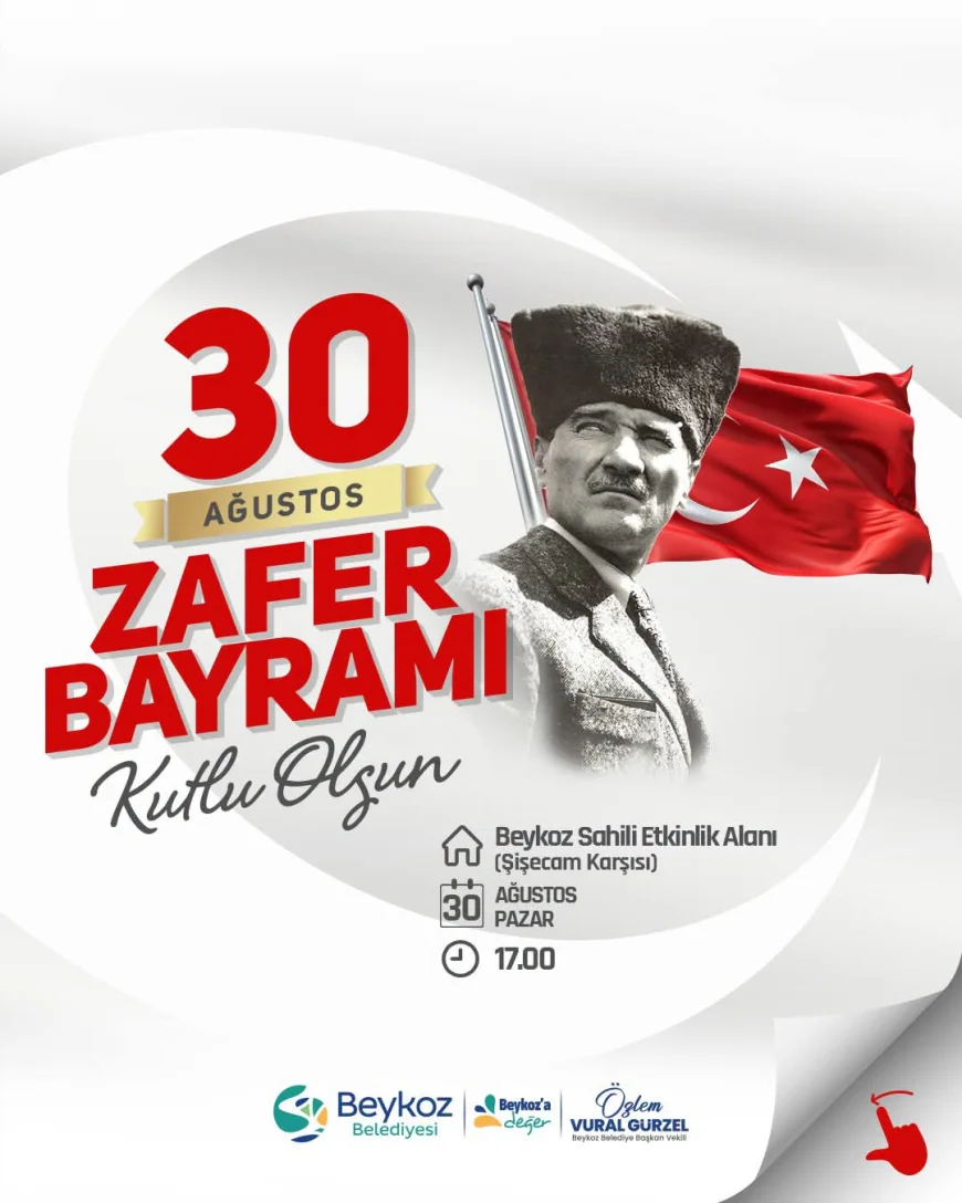 Beykoz’da 30 Ağustos Zafer Bayramı’nın 104. yılı Bengü konseri ve etkinliklerle kutlanacak