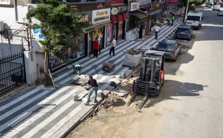 Beykoz Kavacık Otağtepe Caddesi’nde Kaldırım ve Altyapı Yenileme Çalışmaları Sürüyor
