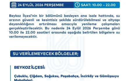 İSKİ’den Beykoz için 12 saatlik su kesintisi duyurusu: Altı mahalle etkilenecek