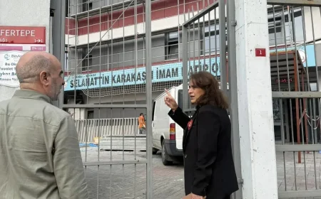 Beykoz İlçe Millî Eğitim Müdürü Sevcenur Özcan, Selahattin Karakaşlı İmam Hatip Ortaokulu’ndaki Onarım Çalışmalarını İnceledi
