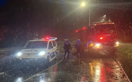 Beykoz Anadolu Kavağı’nda Sağanak Yağış Toprak Kaymalarına ve Ağaç Devrilmelerine Yol Açtı, Ulaşım Yeniden Sağlandı