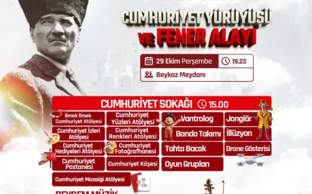 Beykoz Belediyesi 29 Ekim Cumhuriyet Bayramı’nı Fener Alayı, Konser ve Etkinliklerle Kutlayacak