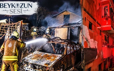 İstanbul Beykoz’da Kulübede Başlayan Yangın Binalara Sıçradı, 2 Araç Kullanılamaz Hale Geldi