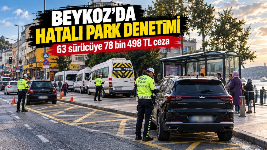 Beykoz’da hatalı park denetimi: 63 sürücüye 78 bin 498 lira ceza uygulandı