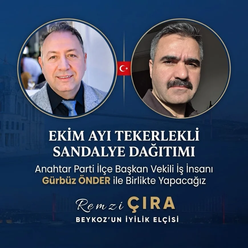 Remzi Çıra ekim ayı tekerlekli sandalye dağıtımını Gürbüz Önder ile gerçekleştirecek