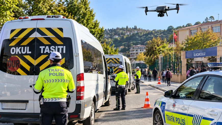 Beykoz’da Okul Servislerine Drone Destekli Sıkı Denetim: 83 Servis Aracında Kural İhlali Tespit Edilmedi