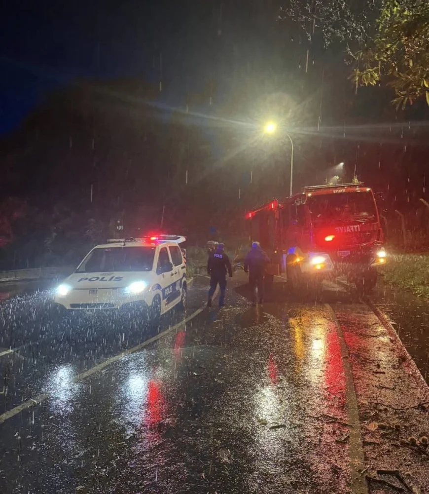 Beykoz Anadolu Kavağı’nda Sağanak Yağış Toprak Kaymalarına ve Ağaç Devrilmelerine Yol Açtı, Ulaşım Yeniden Sağlandı